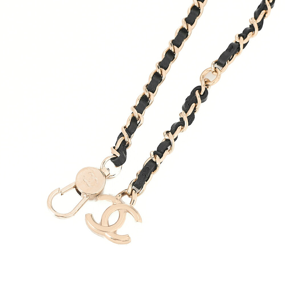 CHANEL Lambskin Mini Mini Camellia Single Chain Shoulder Black Gold-Tone Hardware, Pre-Owned
