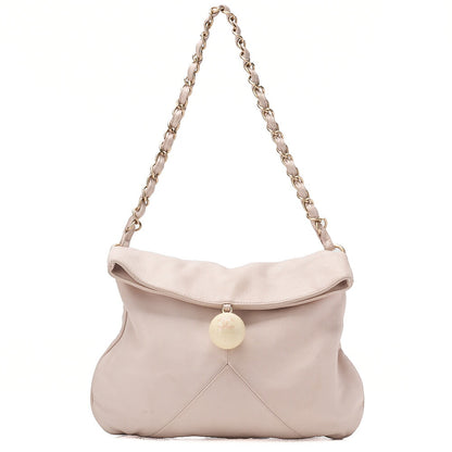 CHANEL Lambskin Cocoball Charm One Shoulder Pink Gold-Tone Hardware, Pre-Owned
