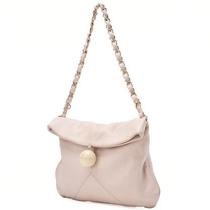 CHANEL Lambskin Cocoball Charm One Shoulder Pink Gold-Tone Hardware, Pre-Owned