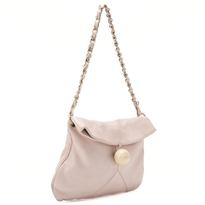 CHANEL Lambskin Cocoball Charm One Shoulder Pink Gold-Tone Hardware, Pre-Owned