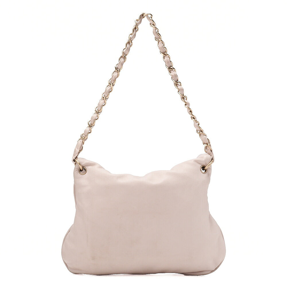 CHANEL Lambskin Cocoball Charm One Shoulder Pink Gold-Tone Hardware, Pre-Owned