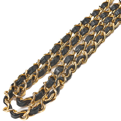 CHANEL Chain Shoulder Bag Minimat Lesser 17cm Lambskin Black Gold-Tone Hardware, Pre-Owned