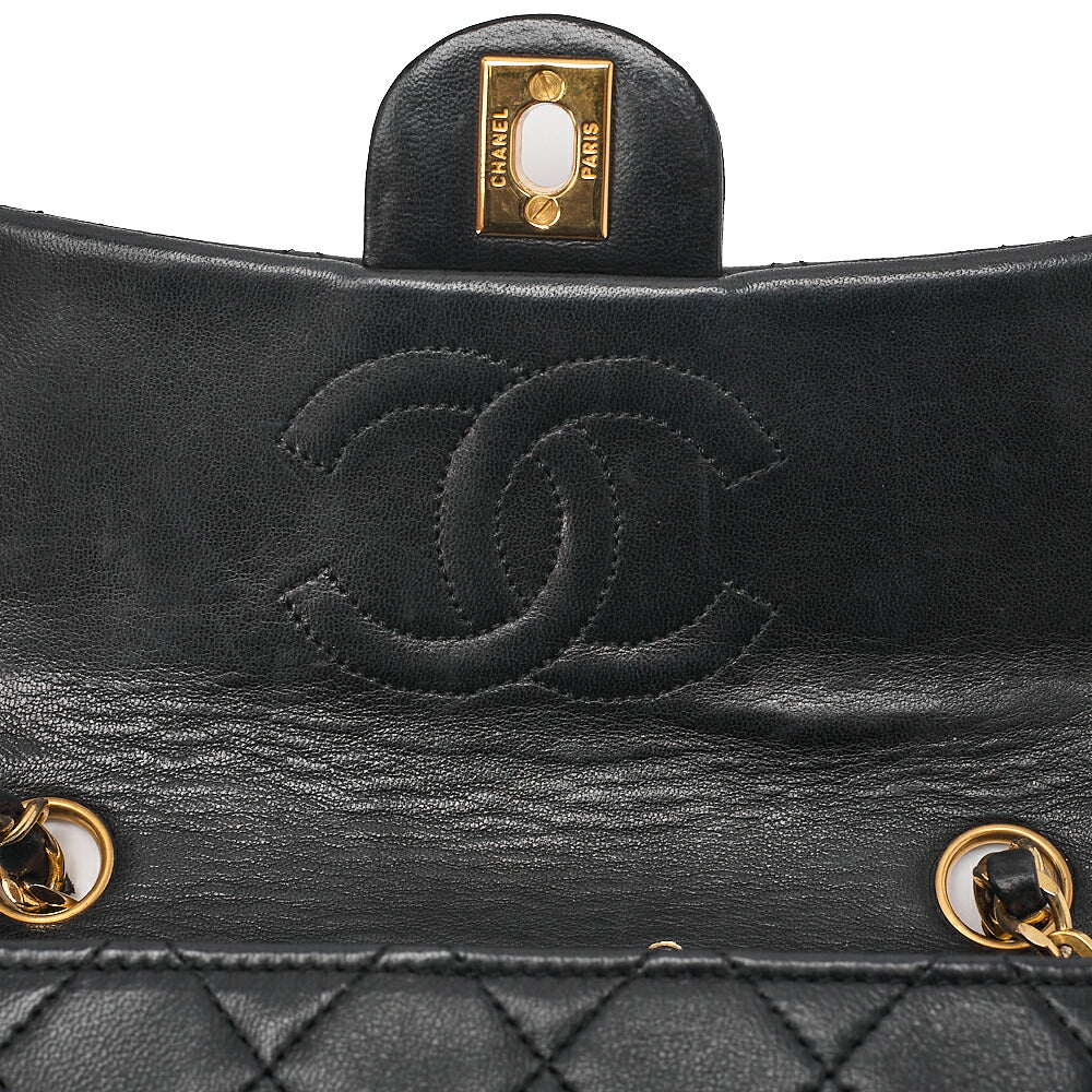 CHANEL Chain Shoulder Bag Minimat Lesser 17cm Lambskin Black Gold-Tone Hardware, Pre-Owned