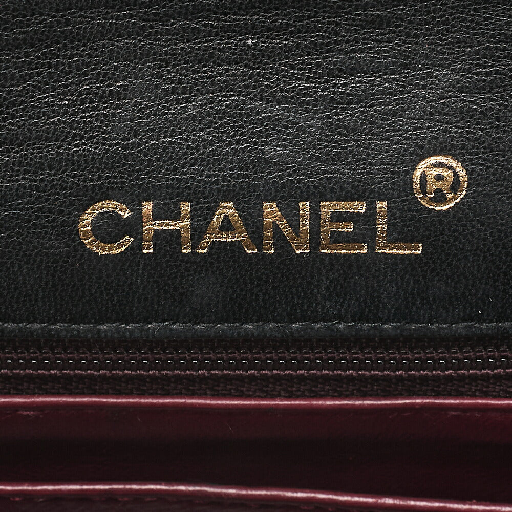CHANEL Chain Shoulder Bag Minimat Lesser 17cm Lambskin Black Gold-Tone Hardware, Pre-Owned