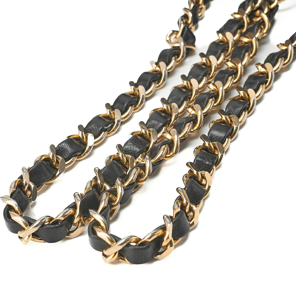 CHANEL Chanel Matelasse Double Turn Lock Chain Backpack Lambskin Black Gold-Tone Hardware, Pre-Owned