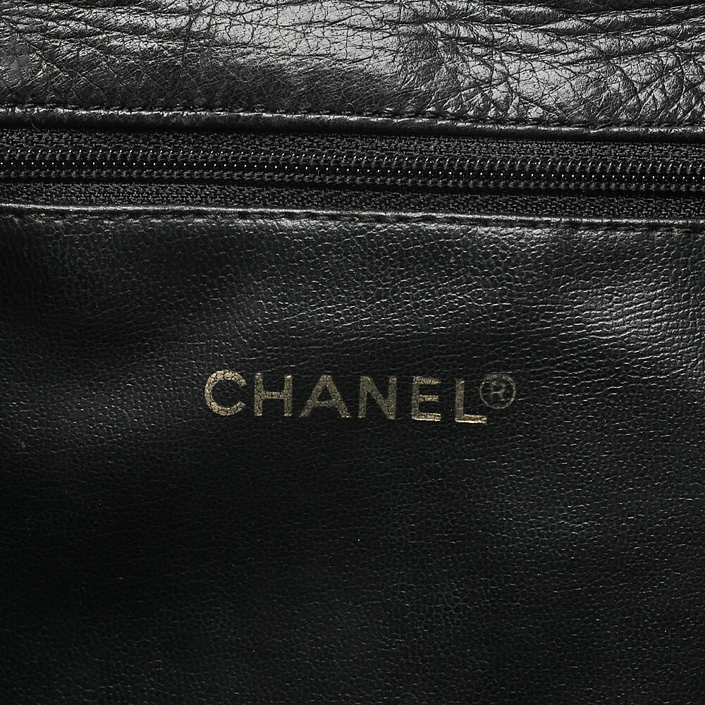 CHANEL Chanel Matelasse Double Turn Lock Chain Backpack Lambskin Black Gold-Tone Hardware, Pre-Owned