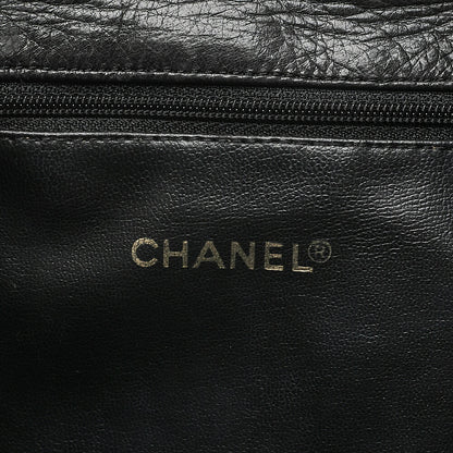 CHANEL Chanel Matelasse Double Turn Lock Chain Backpack Lambskin Black Gold-Tone Hardware, Pre-Owned