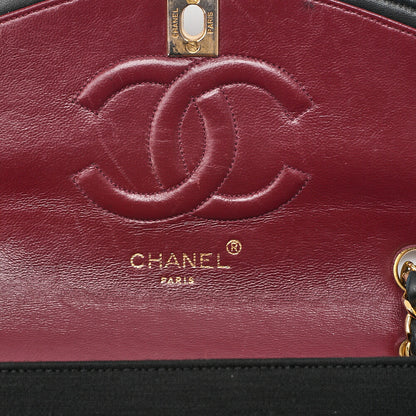 CHANEL Cotton x Lamb Matelasse Design Flap Chain Shoulder Black Gold-Tone Hardware, Pre-Owned