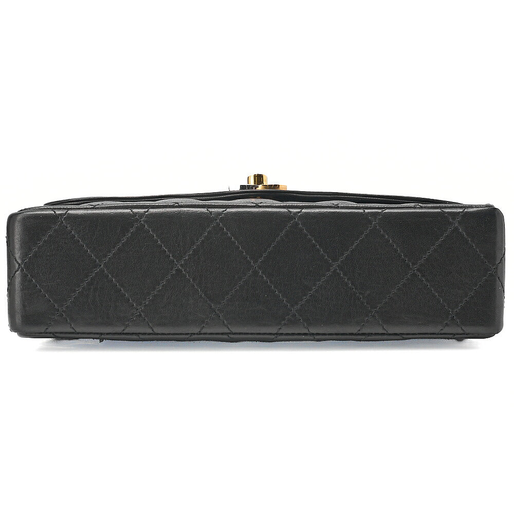CHANEL Lambskin Matelasse Paris Limited 22cm Double Flap Shoulder Bag Black Gold-Tone Hardware, Pre-Owned