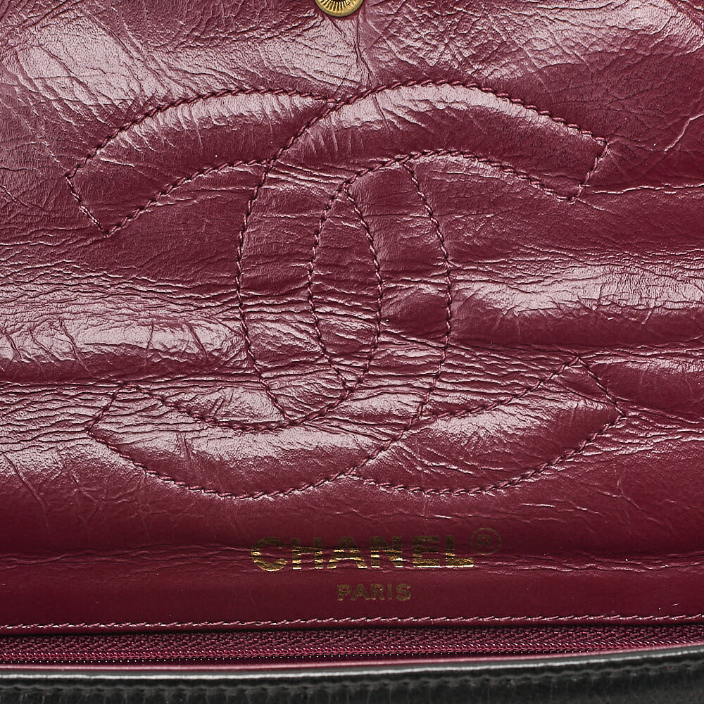 CHANEL Lambskin Matelasse Paris Limited 22cm Double Flap Shoulder Bag Black Gold-Tone Hardware, Pre-Owned