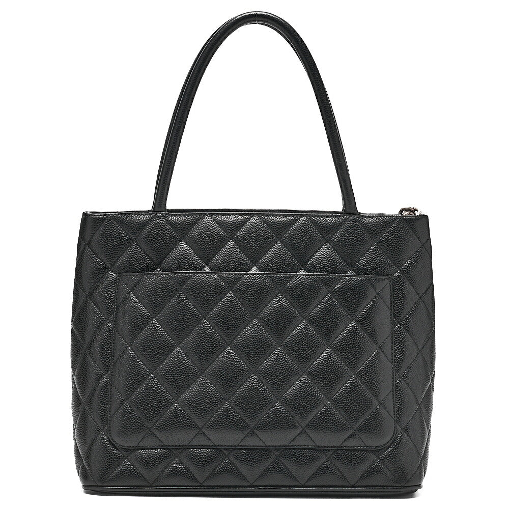 CHANEL Matelasse Reissue Tote Caviar Skin Black Silver-Tone Hardware, Pre-Owned