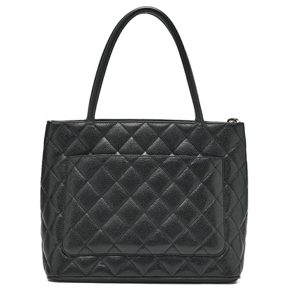 CHANEL Matelasse Reissue Tote Caviar Skin Black Silver-Tone Hardware, Pre-Owned