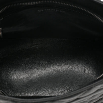 CHANEL Matelasse Reissue Tote Caviar Skin Black Silver-Tone Hardware, Pre-Owned