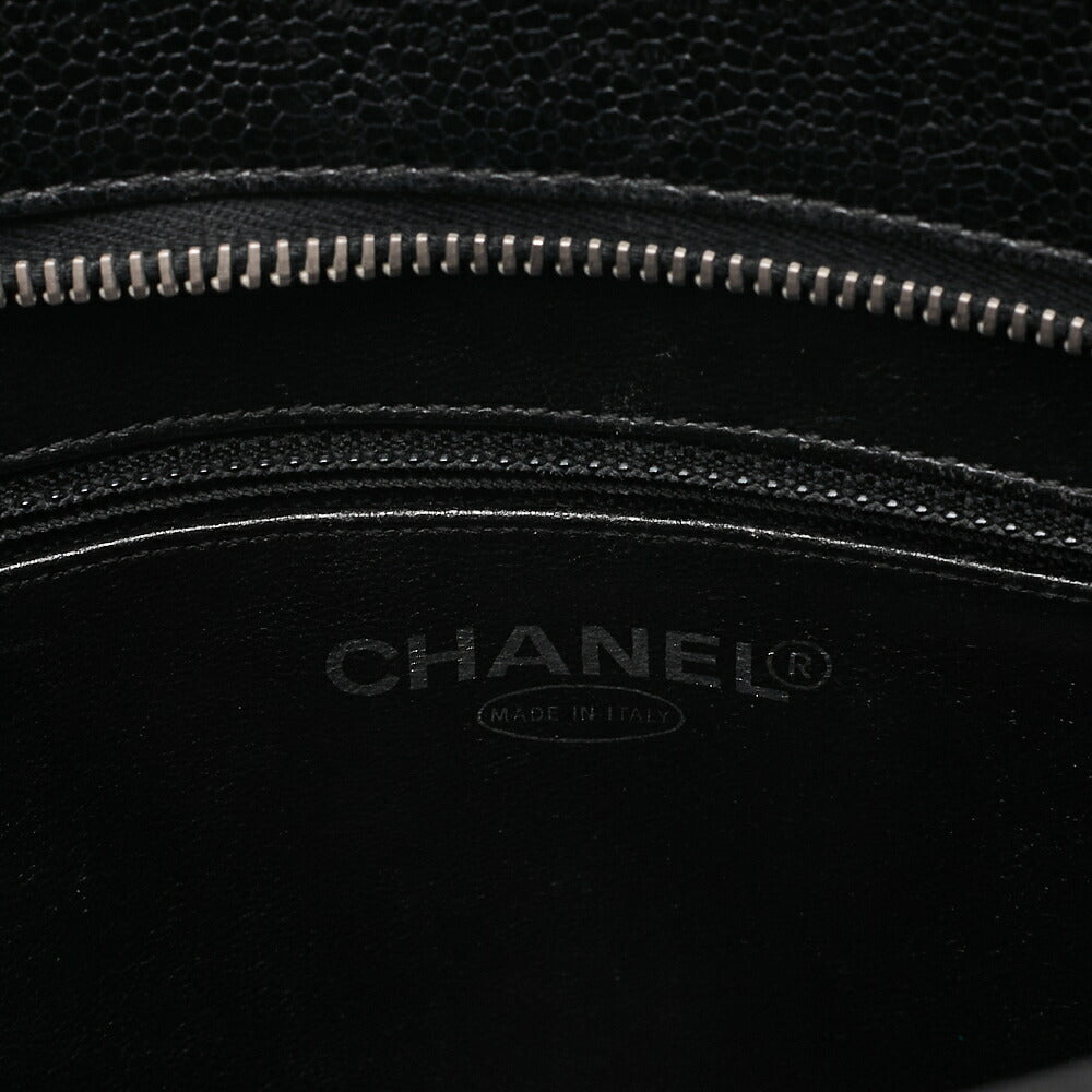 CHANEL Matelasse Reissue Tote Caviar Skin Black Silver-Tone Hardware, Pre-Owned