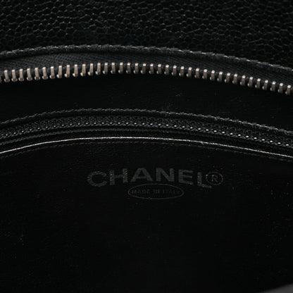 CHANEL Matelasse Reissue Tote Caviar Skin Black Silver-Tone Hardware, Pre-Owned
