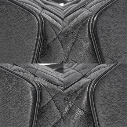 CHANEL Matelasse Reissue Tote Caviar Skin Black Silver-Tone Hardware, Pre-Owned