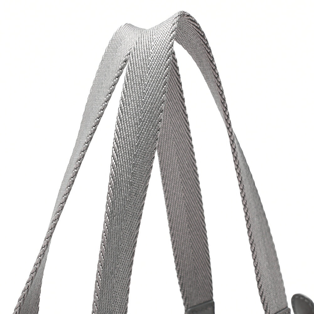 CHANEL Coco Mark Sports Line Tote Bag Lambskin x Fur x Canvas Green Silver-Tone Hardware, Pre-Owned