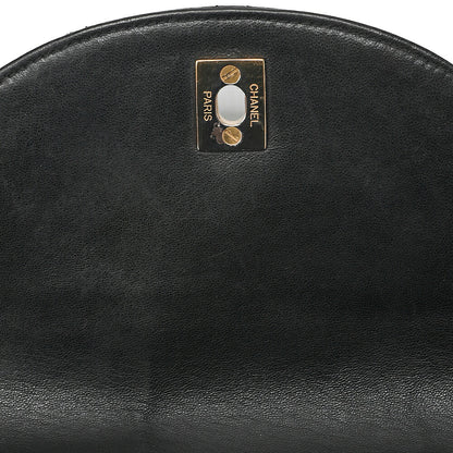 CHANEL Chanel Matelasse Double Turn Lock Chain Backpack Lambskin Black Gold-Tone Hardware, Pre-Owned
