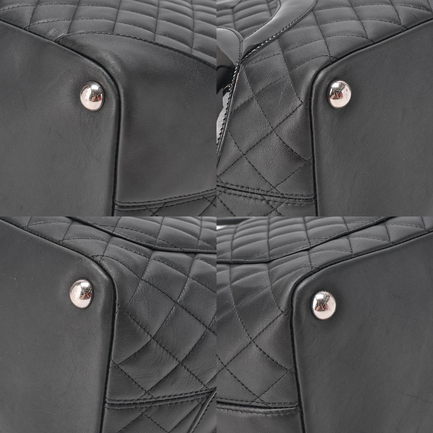 CHANEL Cambonline Calf Leather Tote Bag Black x Pink Silver-Tone Hardware, Pre-Owned