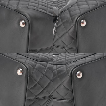 CHANEL Cambonline Calf Leather Tote Bag Black x Pink Silver-Tone Hardware, Pre-Owned