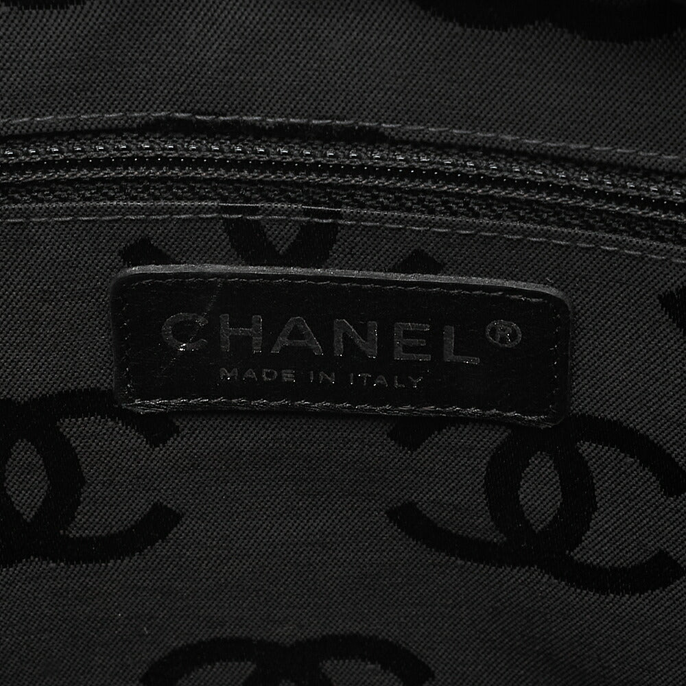 CHANEL Cambon Line Calf Leather Tote Bag Pink x Black Silver-Tone Hardware, Pre-Owned