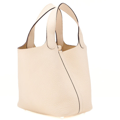 hermes hermes Picotin Lock PM Taurillon Clemence Handbag Ladies Silver-Tone Hardware, Pre-Owned