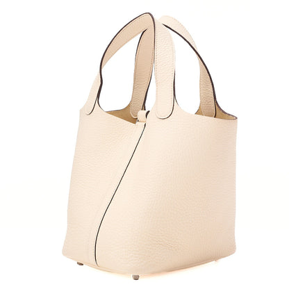 hermes hermes Picotin Lock PM Taurillon Clemence Handbag Ladies Silver-Tone Hardware, Pre-Owned