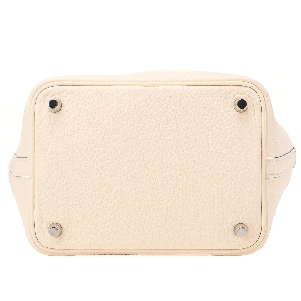 hermes hermes Picotin Lock PM Taurillon Clemence Handbag Ladies Silver-Tone Hardware, Pre-Owned