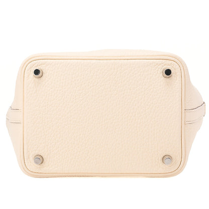 hermes hermes Picotin Lock PM Taurillon Clemence Handbag Ladies Silver-Tone Hardware, Pre-Owned