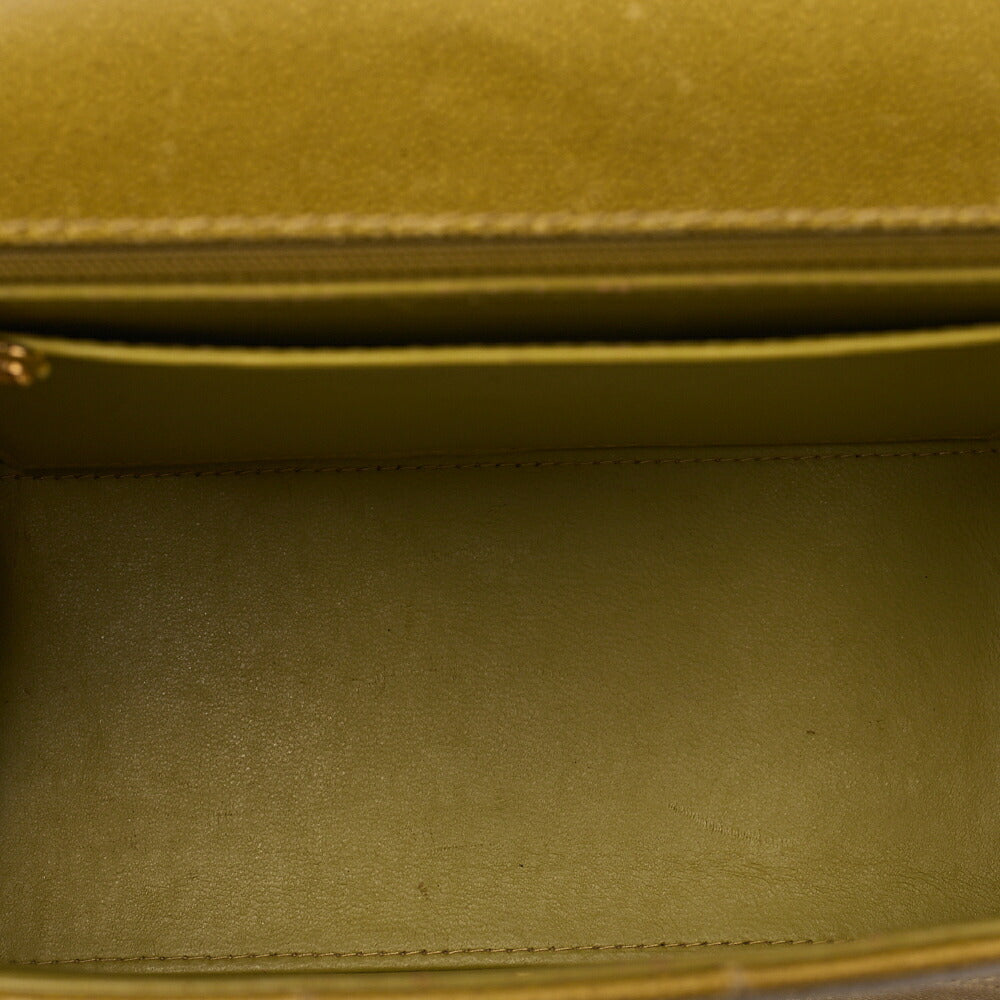 CHANEL Caviar Skin Matelasse Trapezoid Single Shoulder Bag Yellow Gold-Tone Hardware, Pre-Owned