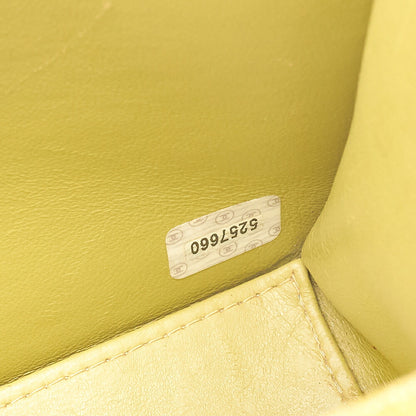 CHANEL Caviar Skin Matelasse Trapezoid Single Shoulder Bag Yellow Gold-Tone Hardware, Pre-Owned