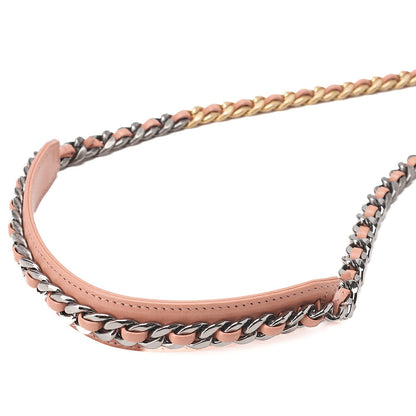 CHANEL Chanel 19 Lambskin Matelasse Chain Wallet 2WAY Salmon Pink (Gold x Silver-Tone Hardware, Pre-Owned
