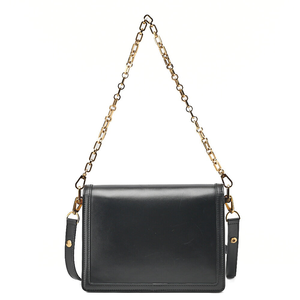 LOUIS VUITTON LV Lock Dauphine MM Shoulder Bag M55821 Black Gold-Tone Hardware, Pre-Owned