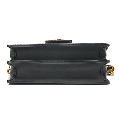 LOUIS VUITTON LV Lock Dauphine MM Shoulder Bag M55821 Black Gold-Tone Hardware, Pre-Owned