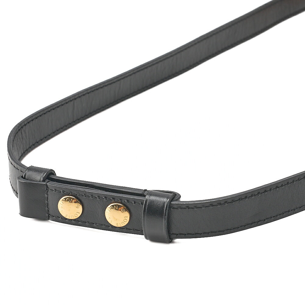 LOUIS VUITTON LV Lock Dauphine MM Shoulder Bag M55821 Black Gold-Tone Hardware, Pre-Owned