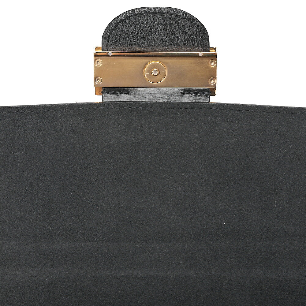 LOUIS VUITTON LV Lock Dauphine MM Shoulder Bag M55821 Black Gold-Tone Hardware, Pre-Owned