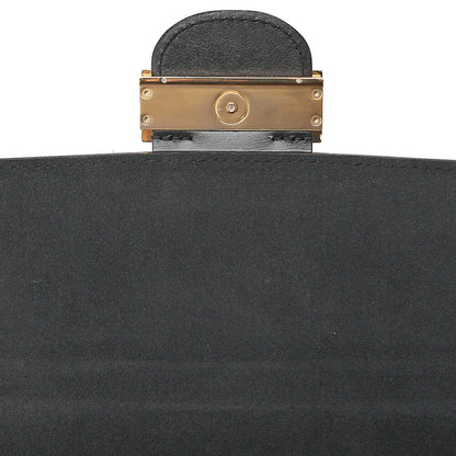 LOUIS VUITTON LV Lock Dauphine MM Shoulder Bag M55821 Black Gold-Tone Hardware, Pre-Owned