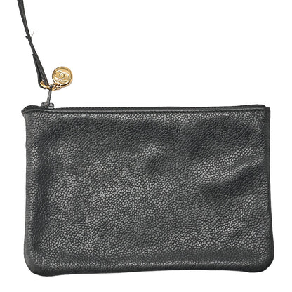 CHANEL Chain Shoulder Bag Caviar Ski Triple Coco Drawstring Ball Charm Black Gold-Tone Hardware, Pre-Owned