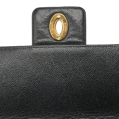 CHANEL Caviar Skin Matelasse Dekacoco Business Bag Black Gold-Tone Hardware, Pre-Owned