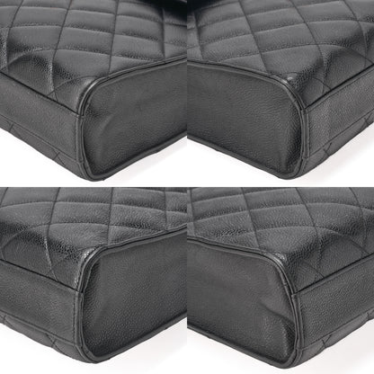 CHANEL Caviar Skin Matelasse Dekacoco Business Bag Black Gold-Tone Hardware, Pre-Owned