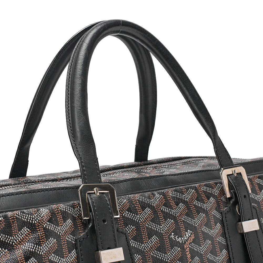 GOYARD [Goyard] GOYARD Ambassador MM PVC x Leather Briefcase Business Bag Black Silver -Tone Hardware, Pre-Owned