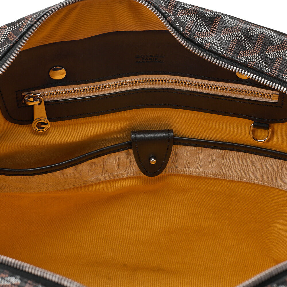 GOYARD [Goyard] GOYARD Ambassador MM PVC x Leather Briefcase Business Bag Black Silver -Tone Hardware, Pre-Owned