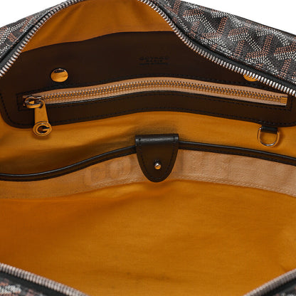 GOYARD [Goyard] GOYARD Ambassador MM PVC x Leather Briefcase Business Bag Black Silver -Tone Hardware, Pre-Owned