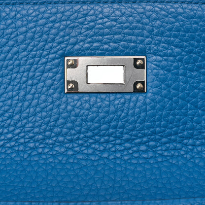 HERMES Herm?s Kelly 32 Torillon 2-way Inline Handbag Blue Paon Silver-Tone Hardware, Pre-Owned