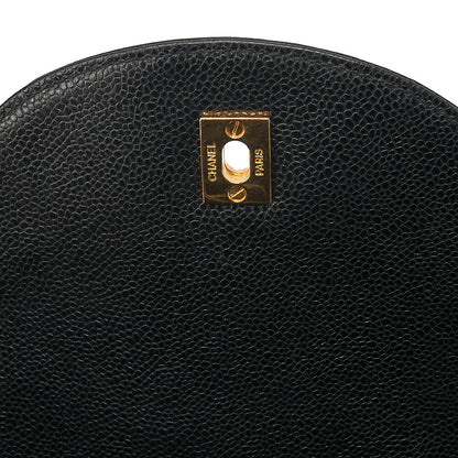 CHANEL Chanel Caviar Skin Triple Coco Turn Lock Chain Backpack Black Gold-Tone Hardware, Pre-Owned