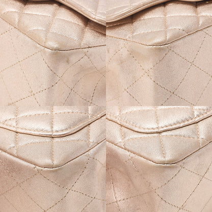 CHANEL Lambskin Mini Matelasse 17 Turn Lock Chain Shoulder Gold Gold-Tone Hardware, Pre-Owned