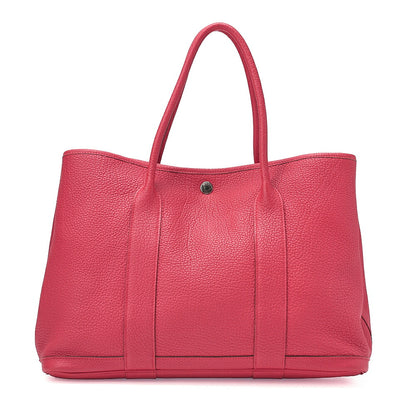 HERMES Herm?s Garden Party PM Negonda Tote Bag Rose Jaipool Silver-Tone Hardware, Pre-Owned