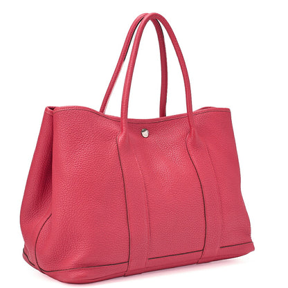 HERMES Herm?s Garden Party PM Negonda Tote Bag Rose Jaipool Silver-Tone Hardware, Pre-Owned