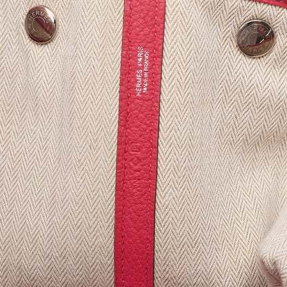 HERMES Herm?s Garden Party PM Negonda Tote Bag Rose Jaipool Silver-Tone Hardware, Pre-Owned