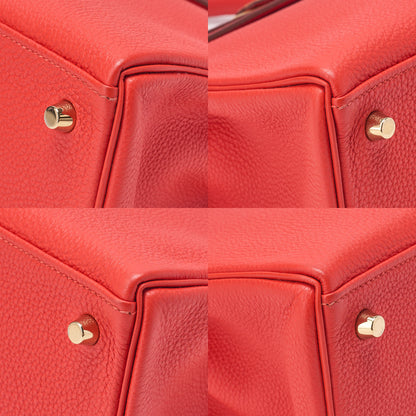 Hermes  Hermes Kelly 28 Handbag Inverted Stitch Togo Geranium Gold-Tone Hardware, Pre-Owned